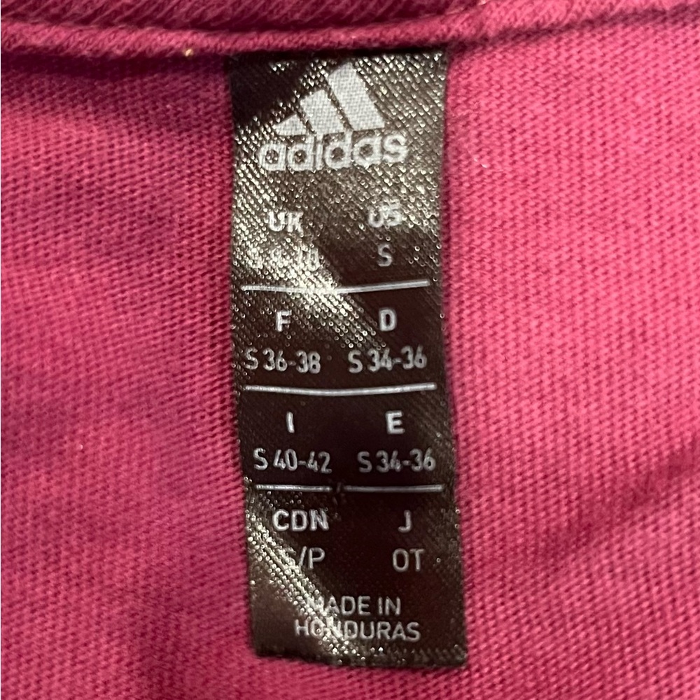 Adidas Burgundy Long Sleeve Shirt - Picture 3 of 4